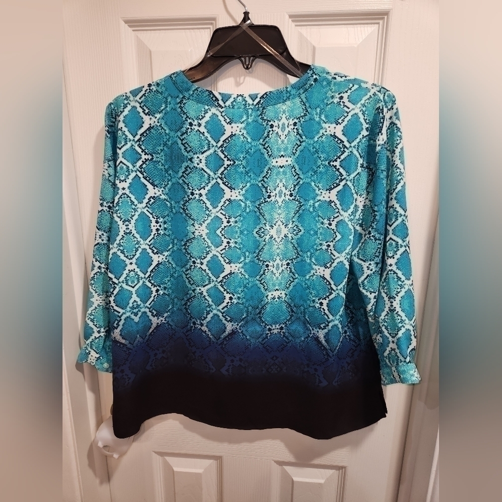 INVESTMENTS Python Pattern Blouse Petite Small Li… - image 3